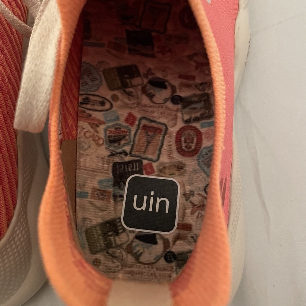UIN Coral Pink Orange Red Mijas Shoes Women's Size 6, Slip On - Picture 8 of 9